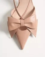 Valentino Bowow Slingback Pumps In Kidskin 85Mm - Image 3